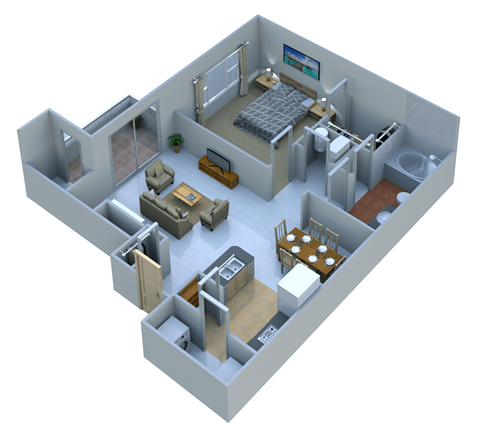 1 Bedroom 1 Bath at Remington Apartment Homes, Romeoville, 60446